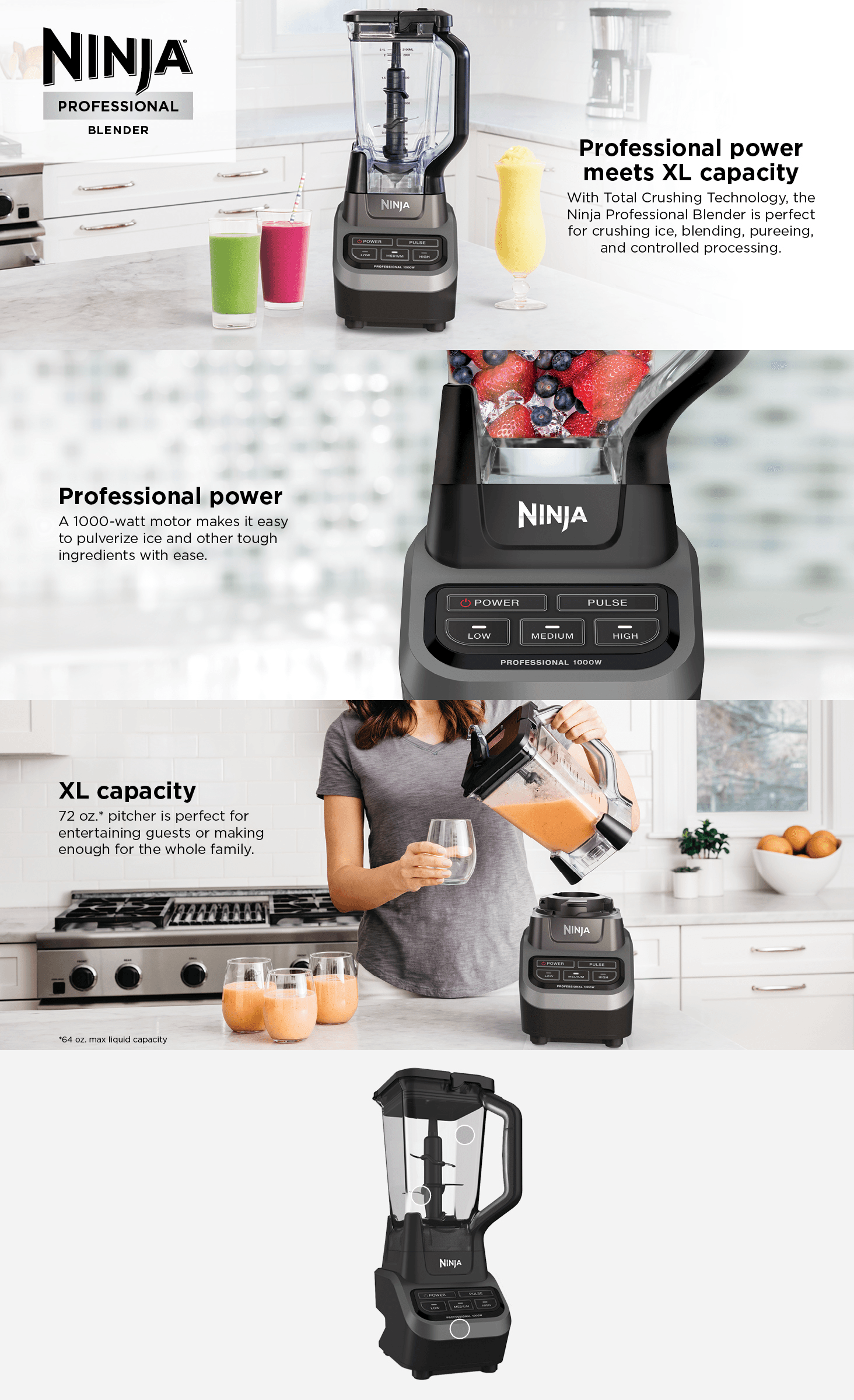 Amazon.com: Ninja Professional Blender 1000W: A+ Premium