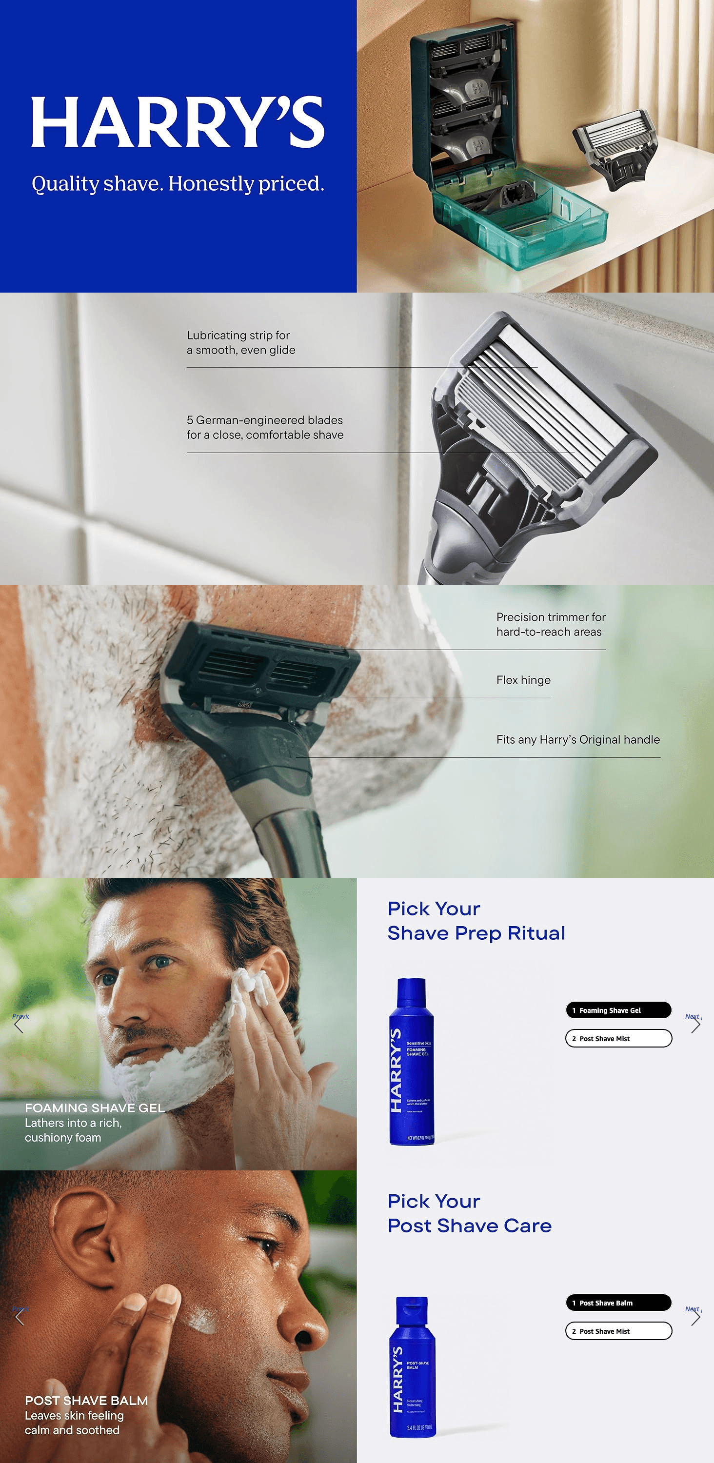 A+ Premium for Amazon.com: Harry's Razor Blades for Men