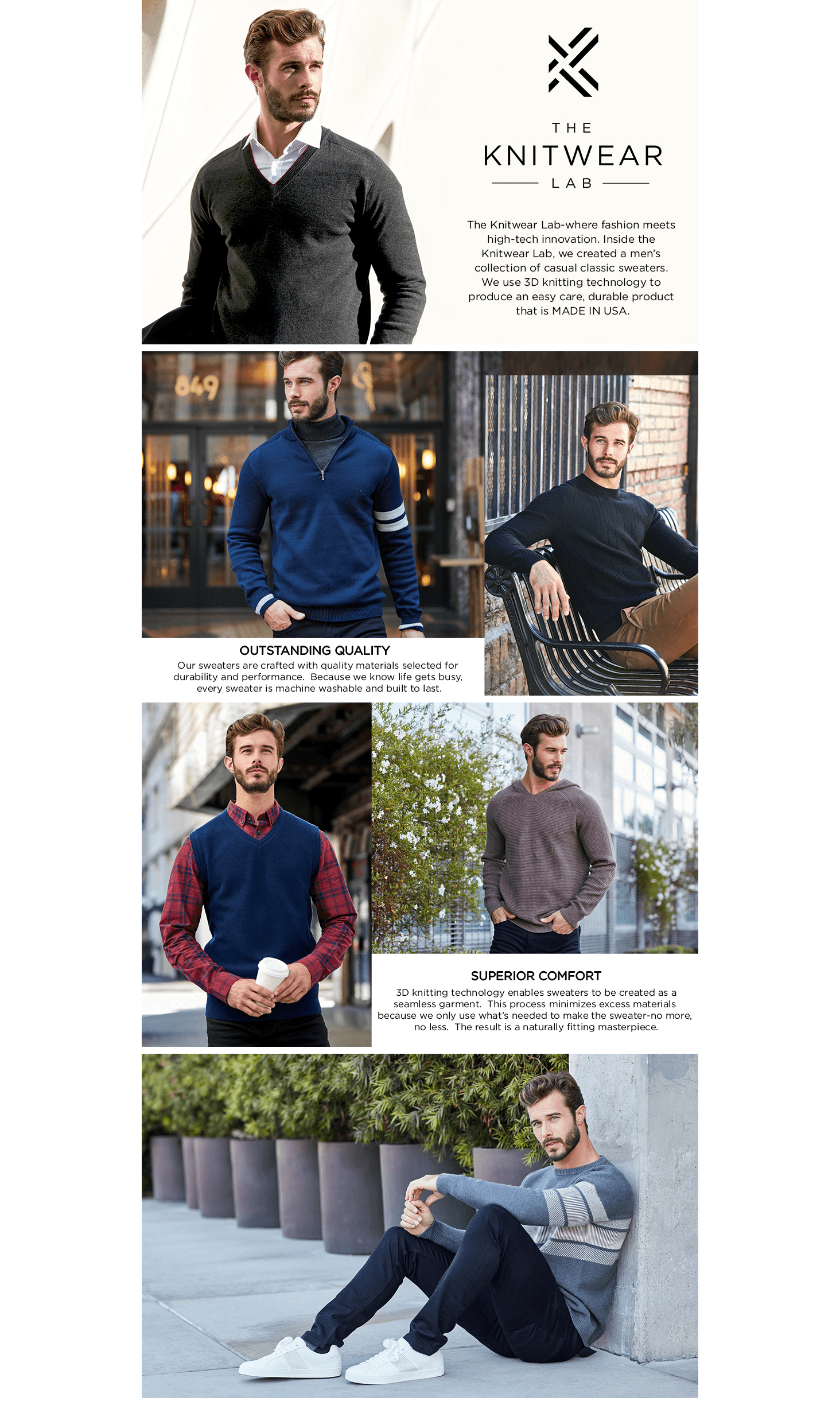 The Knitwear Lab Men's 3D Cotton Thermolite 1/4 Zip Pullover Sweater Navy Medium at…: A+ Premium
