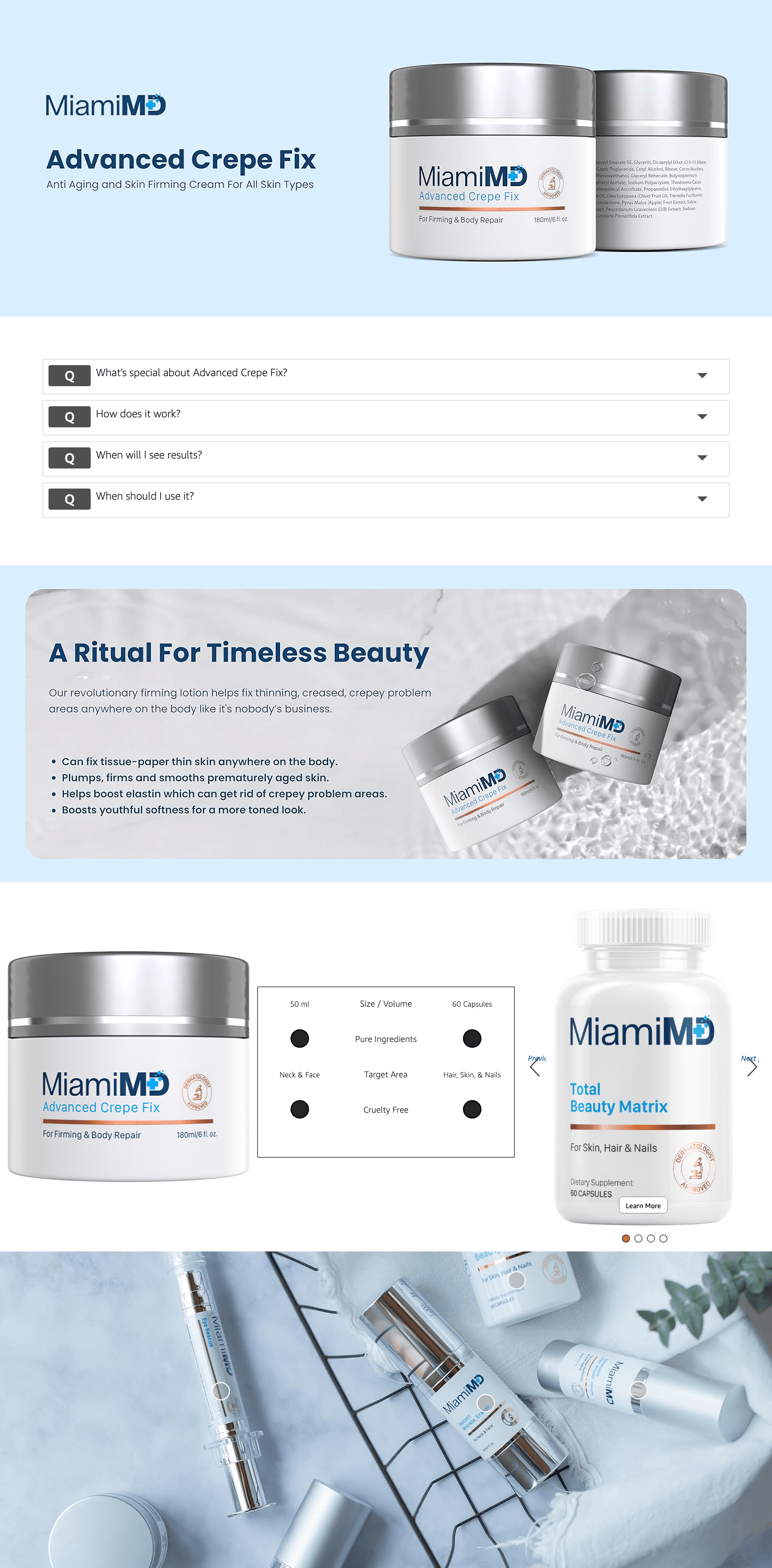 Amazon.com: Miami MD Advanced Crepe Fix: A+ Premium