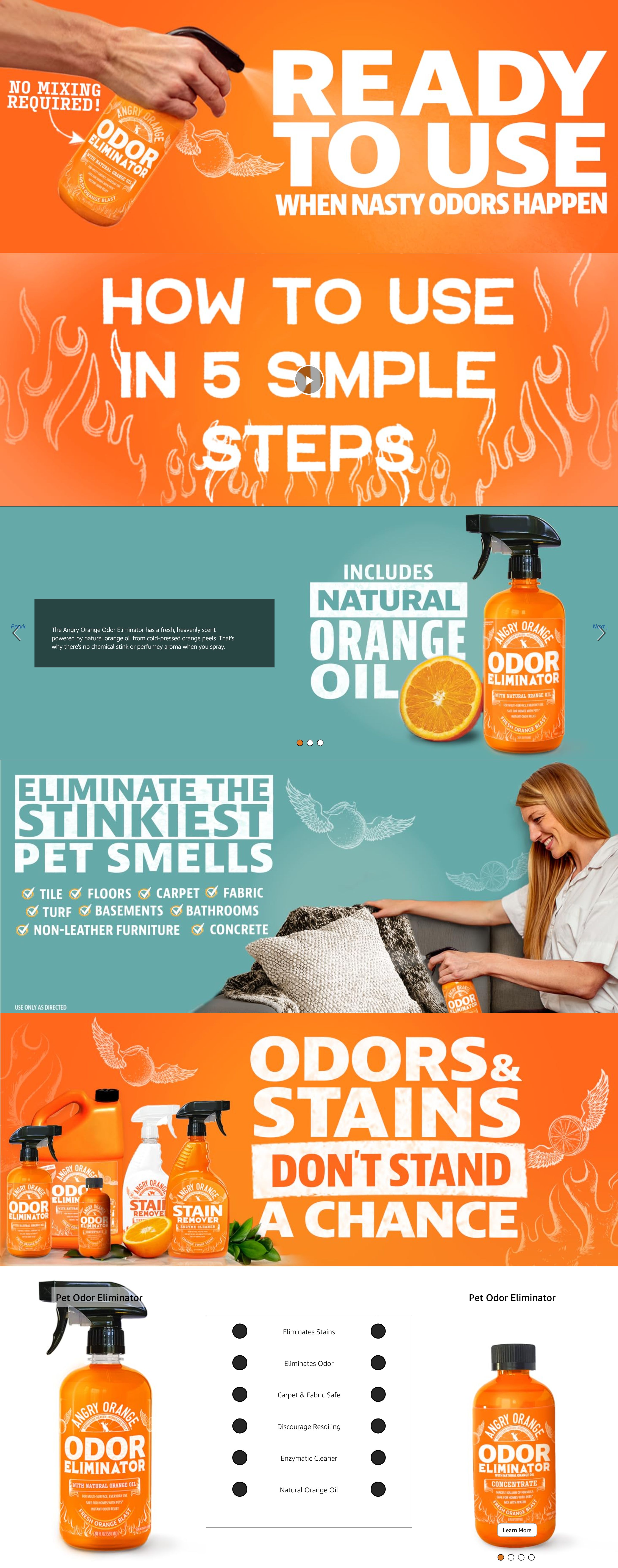 Amazon.com: ANGRY ORANGE Pet Odor Eliminator for Dog and Cat Urine: A+ Premium