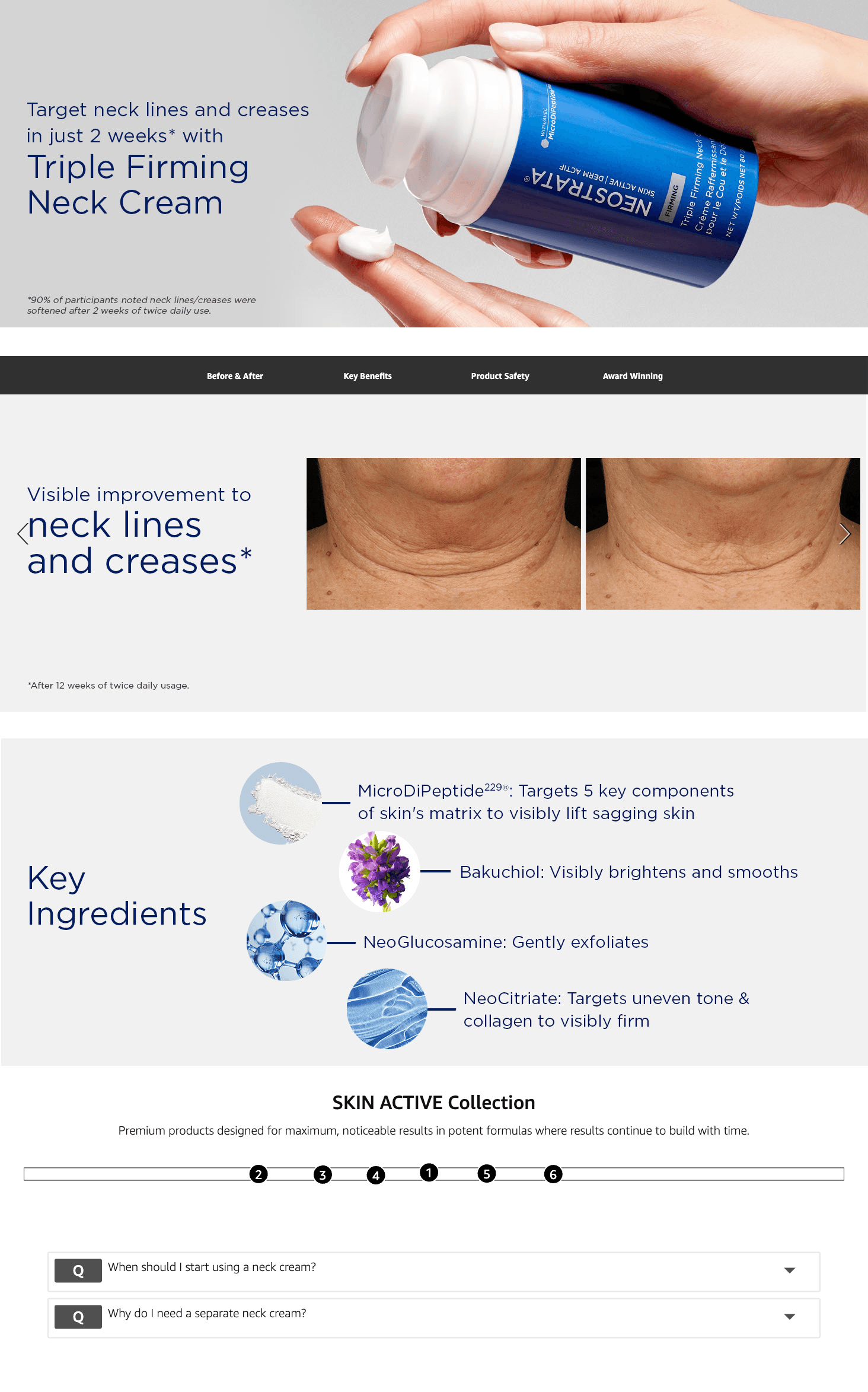 Amazon.com: NEOSTRATA Triple Firming Neck Cream: A+ Premium