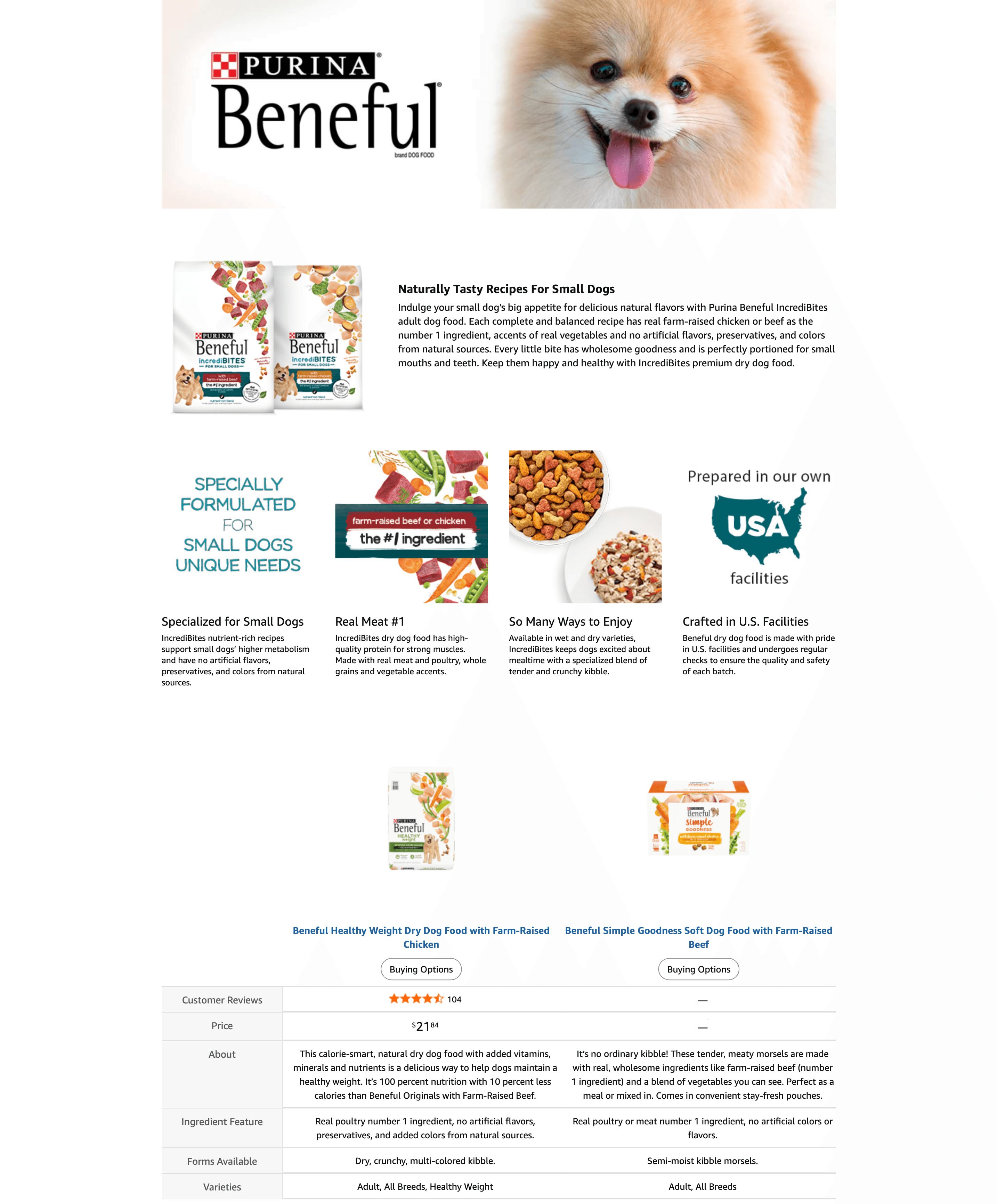 Amazon.com: Purina Beneful Small Breed Wet Dog Food Variety Pack: A+ Premium