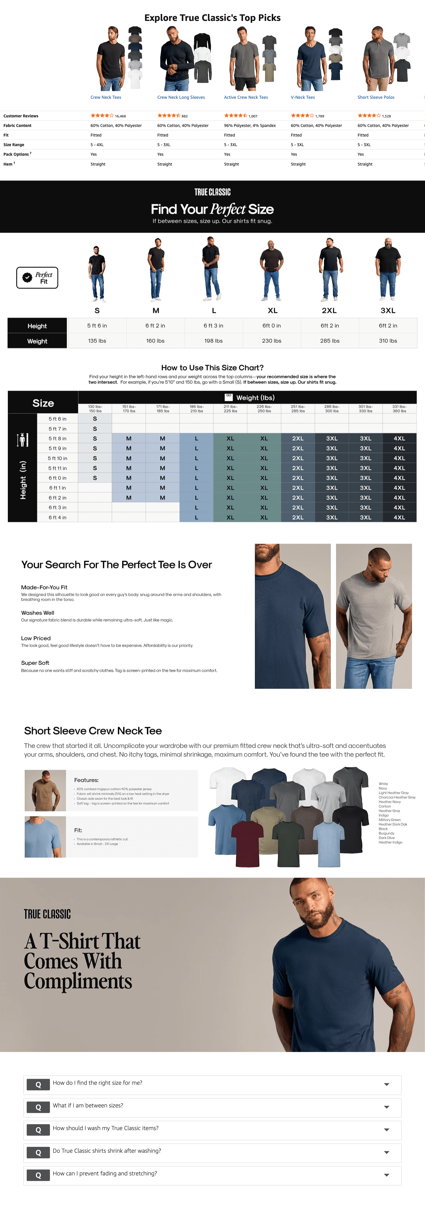True Classic Mens T-Shirts: A+ Premium