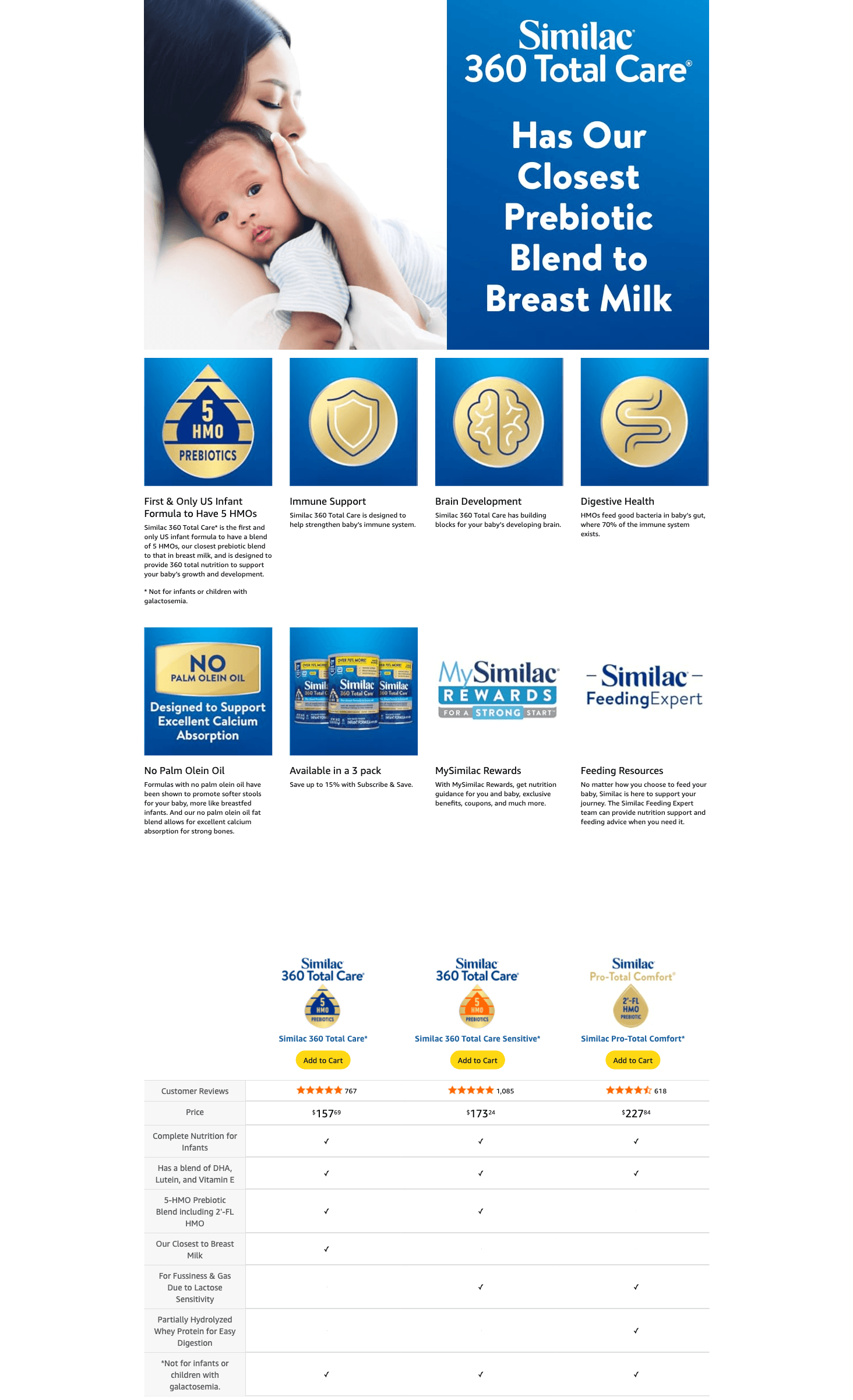 A+ Premium for Amazon.com: Similac 360 Total Care Infant Formula