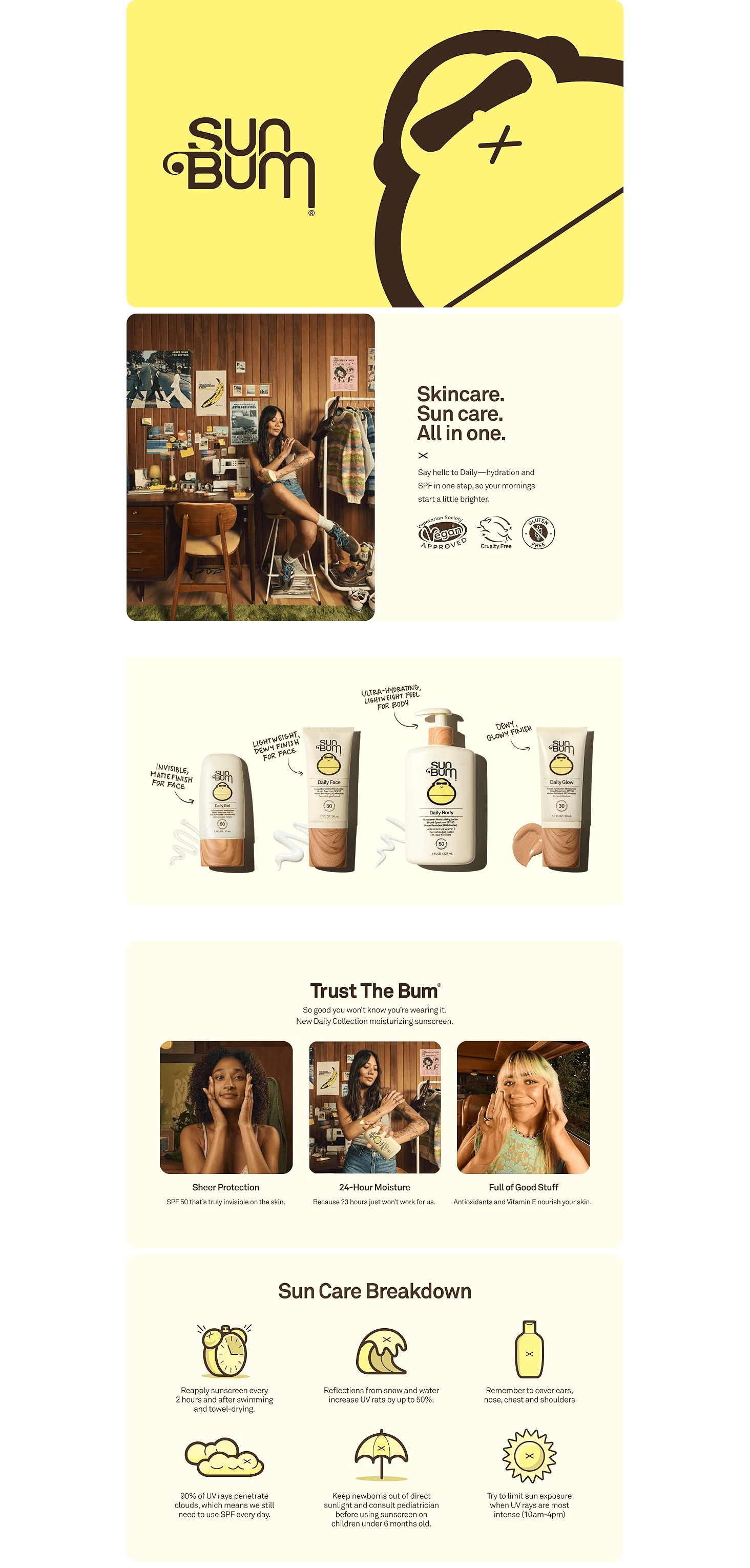 Amazon.com : Sun Bum Daily SPF 50 Sunscreen Body Lotion: A+ Premium