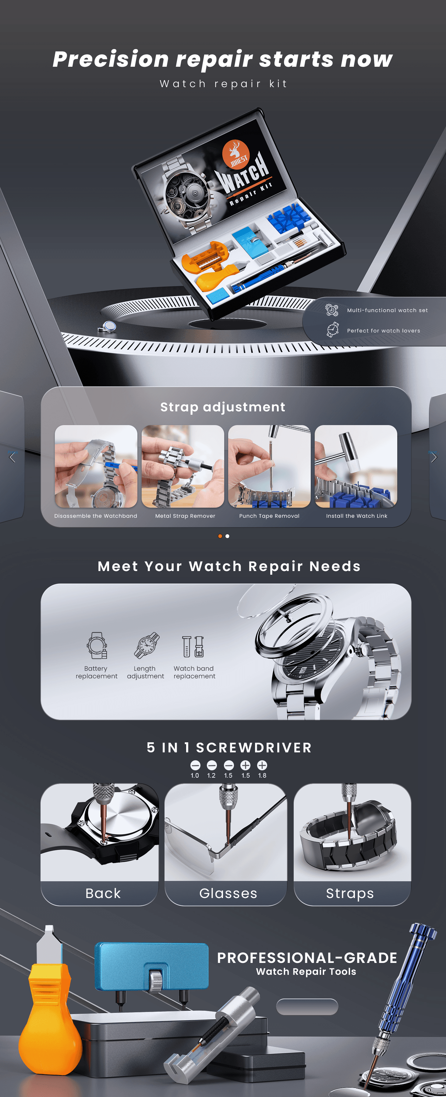 Amazon.com: JOREST Watch Repair Kit: A+ Premium