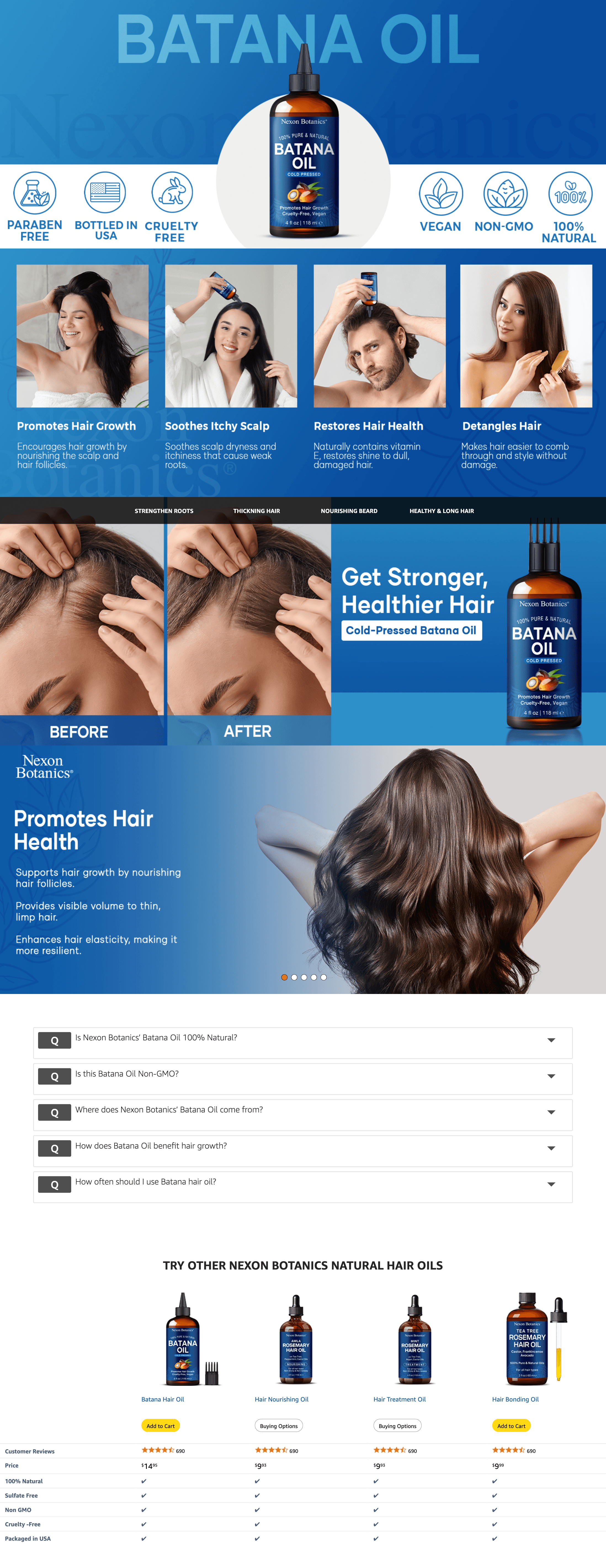 A+ Premium for Amazon.com: Raw Batana Oil for Hair Growth 4 fl oz