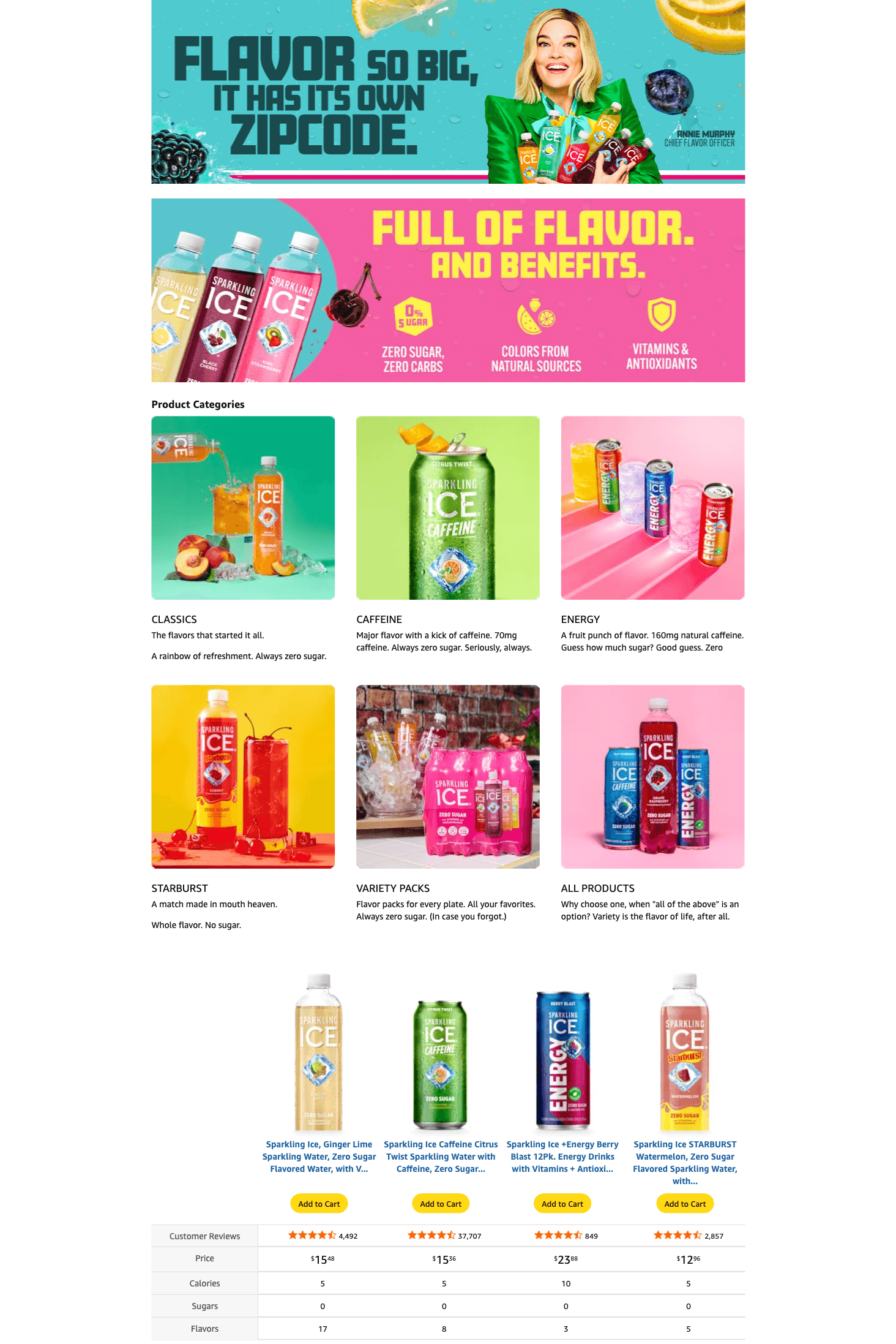 A+ Premium for Amazon.com: Sparkling Ice