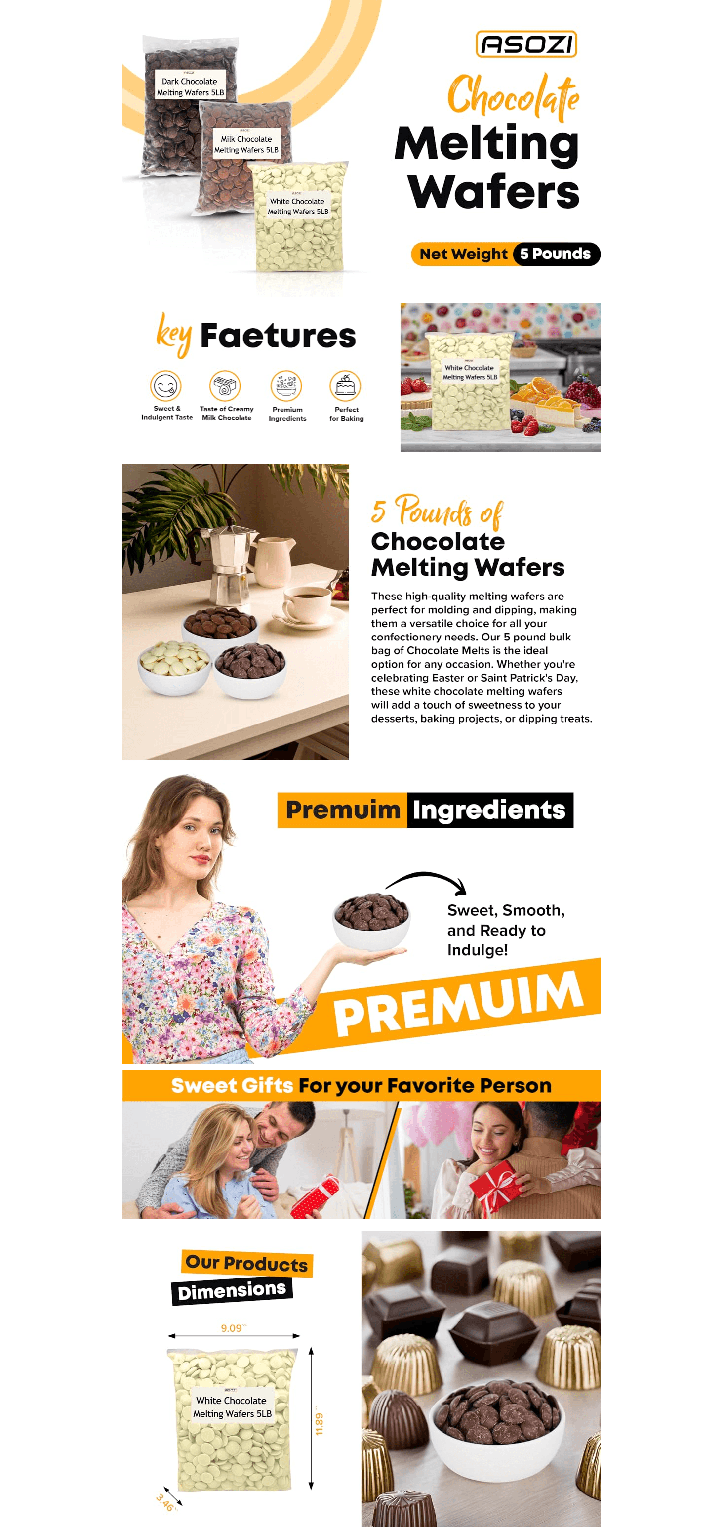 Amazon.com : Merckens Coating Melting Wafers: A+ Premium