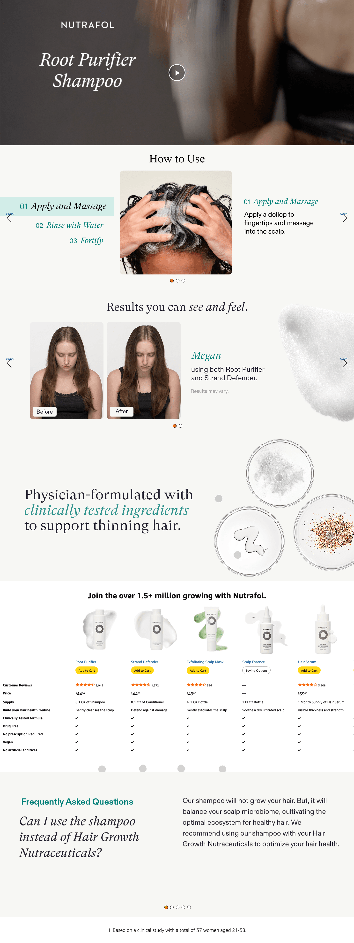 Amazon.com: Nutrafol Shampoo: A+ Premium
