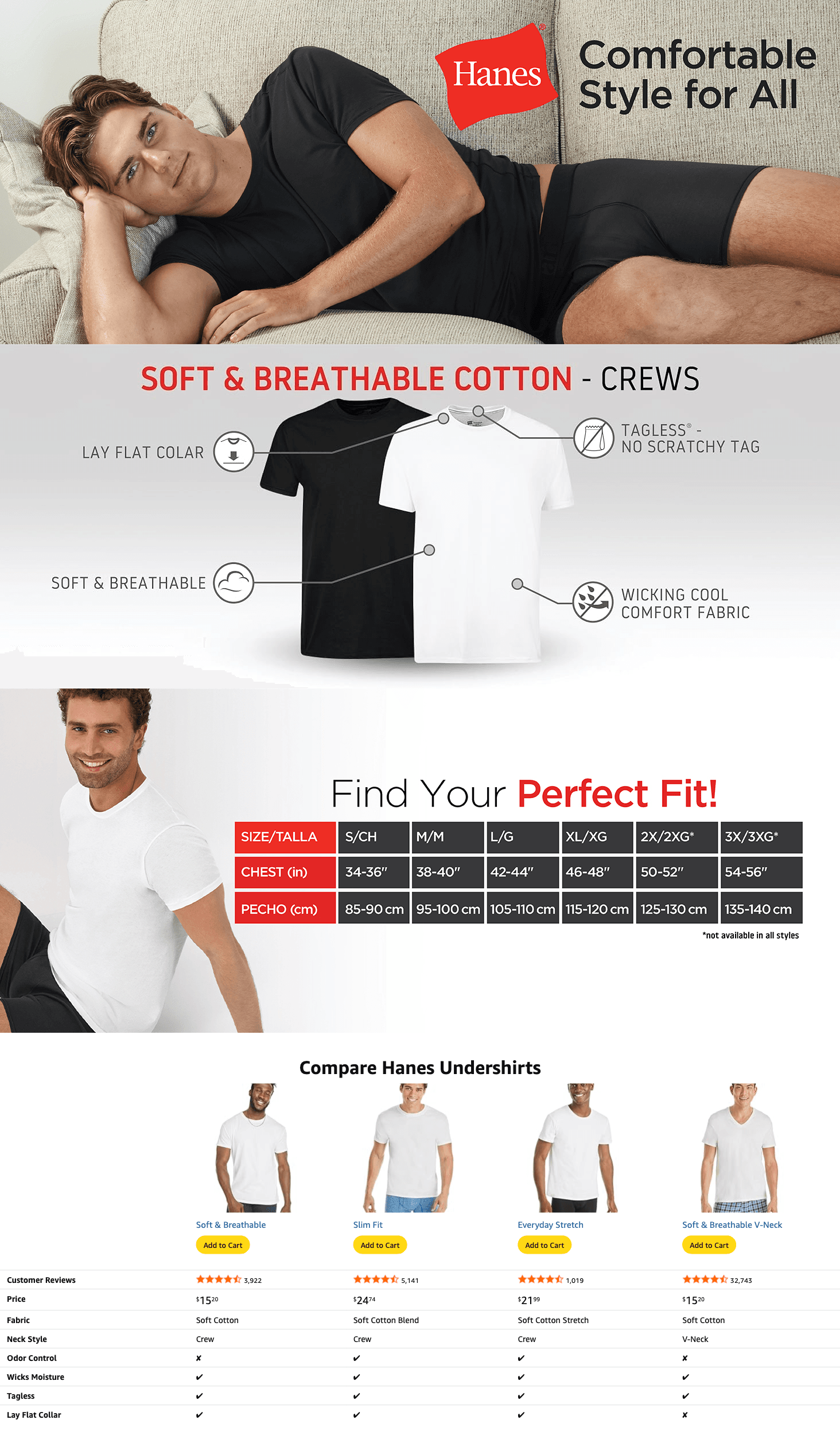 Hanes Mens Cotton: A+ Premium
