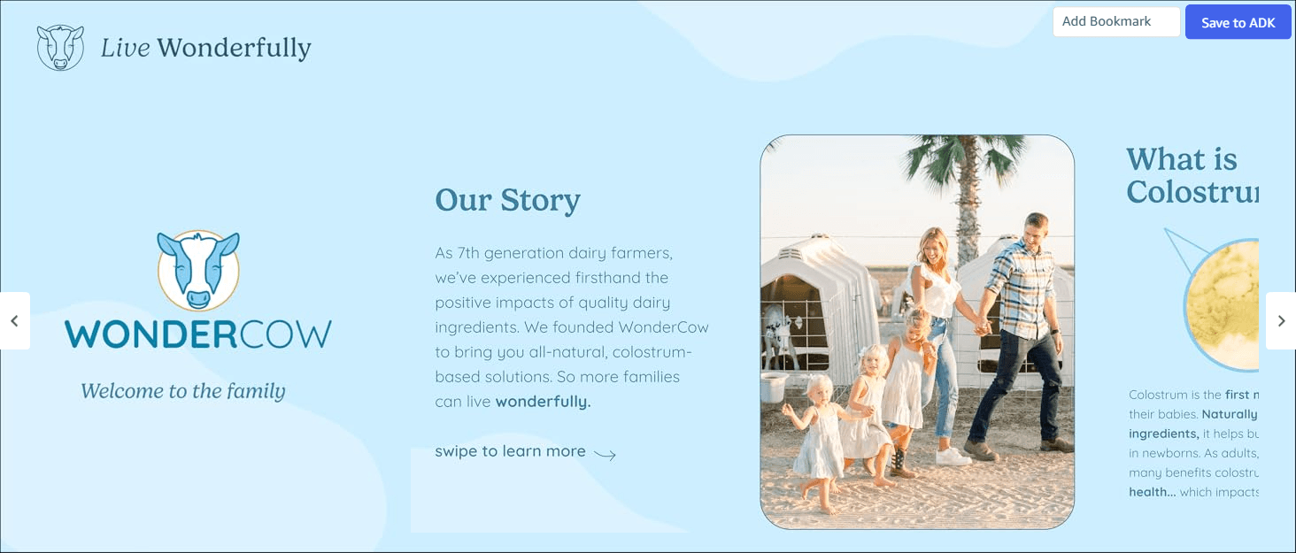 Brand Stories for Amazon.com : WONDERCOW Colostrum Supplement Powder for Gut Health
