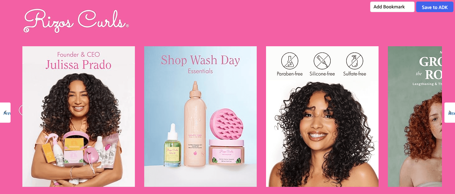 Brand Stories for Amazon.com: Rizos Curls Curl Defining Cream for Wavy