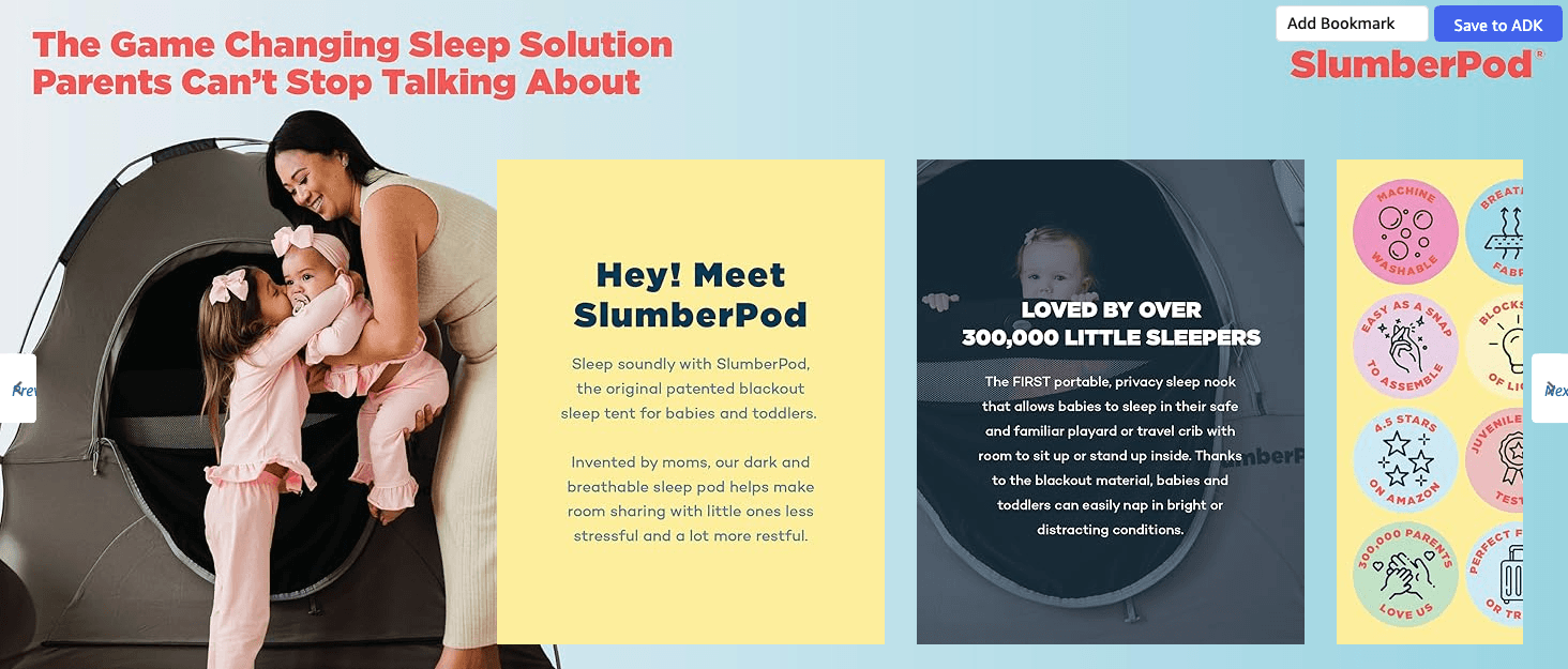 Amazon.com: SlumberPod The Original Blackout Sleep Tent Travel Essential for Babies and…: Brand Stories