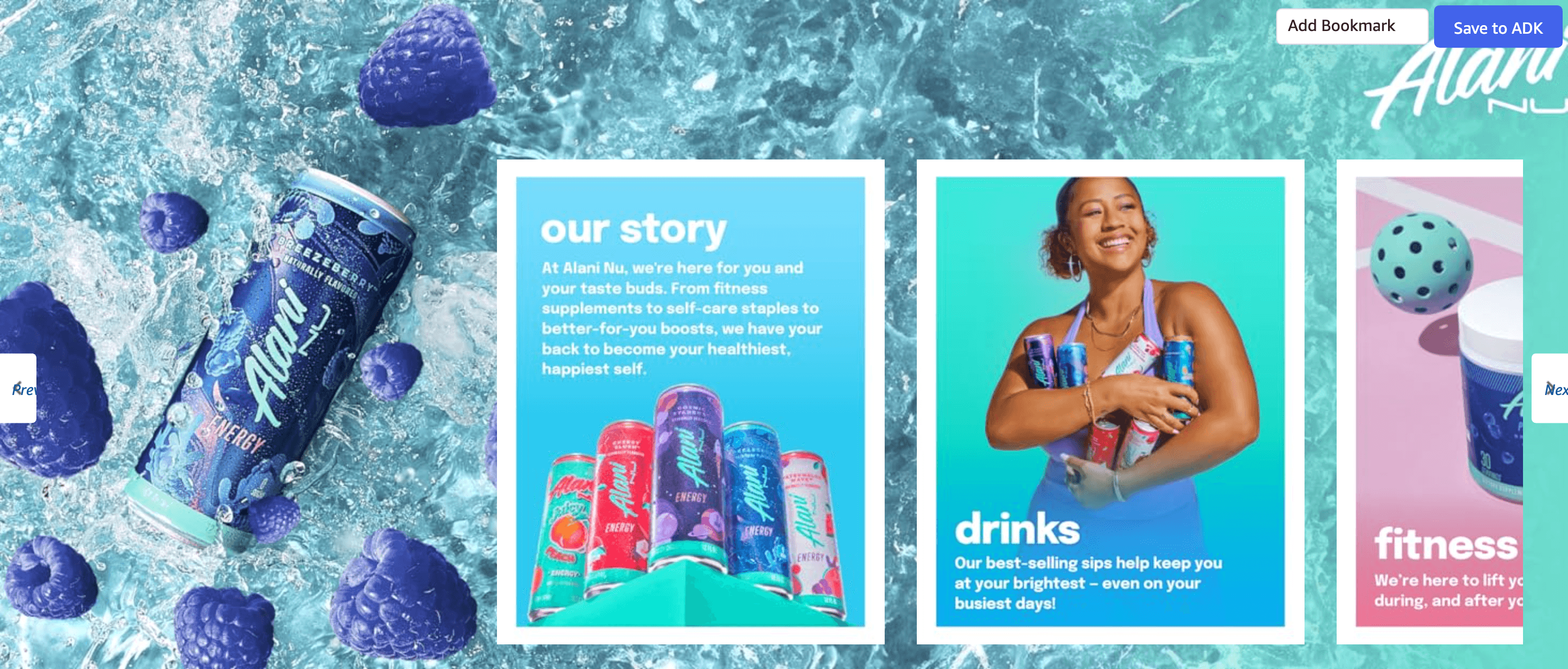 Brand Stories for Amazon.com : Alani Nu BREEZEBERRY Energy Sticks