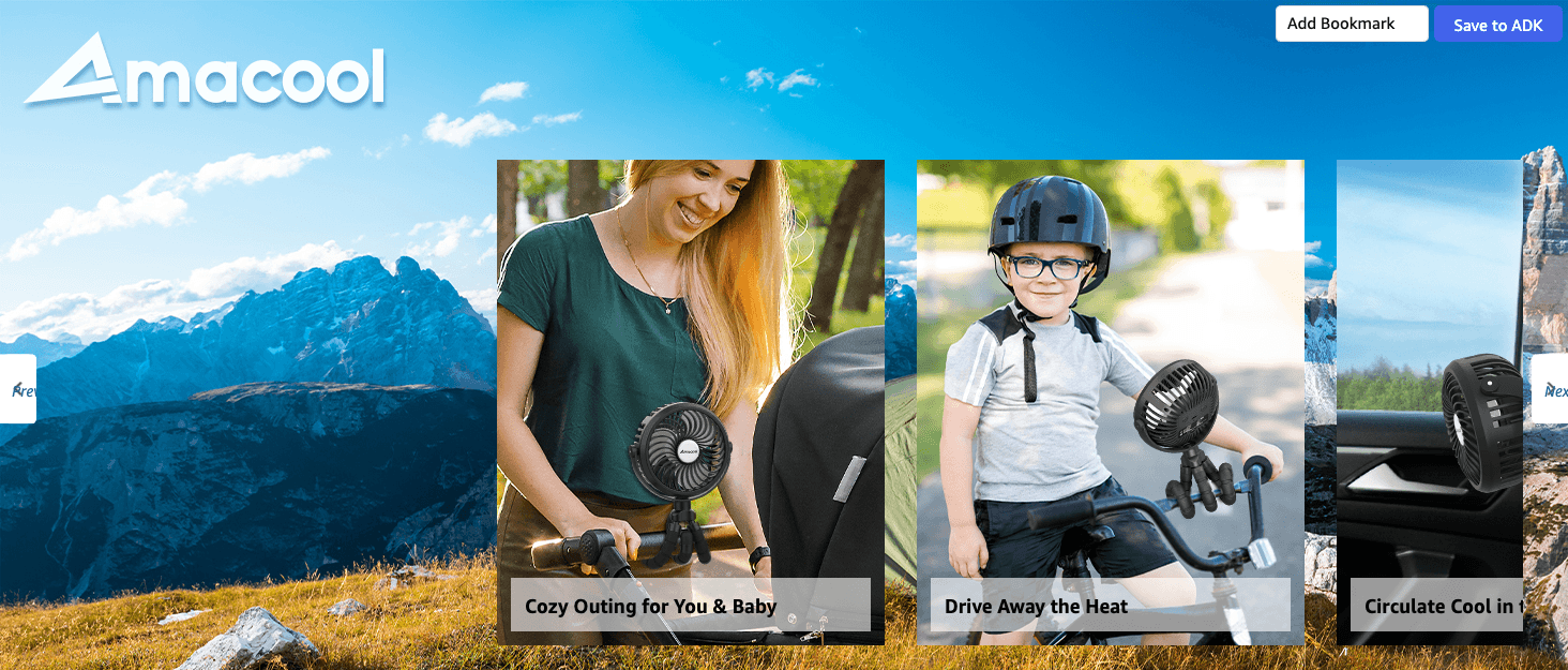 Amazon.com: AMACOOL Battery Operated Stroller Fan Flexible Tripod Clip On Fan with 3…: Brand Stories