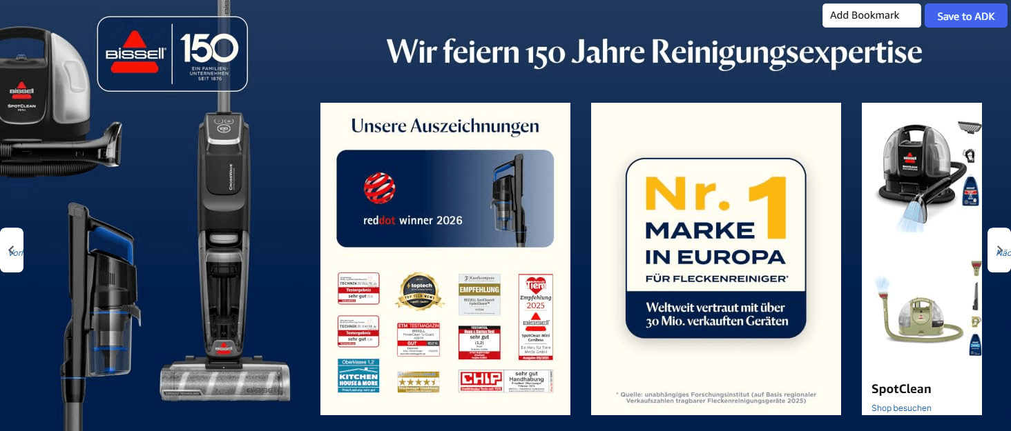 Brand Stories for Amazon.de: BISSELL SpotClean HydroSteam Teppichreiniger & Dampfreiniger 1000W 3689N