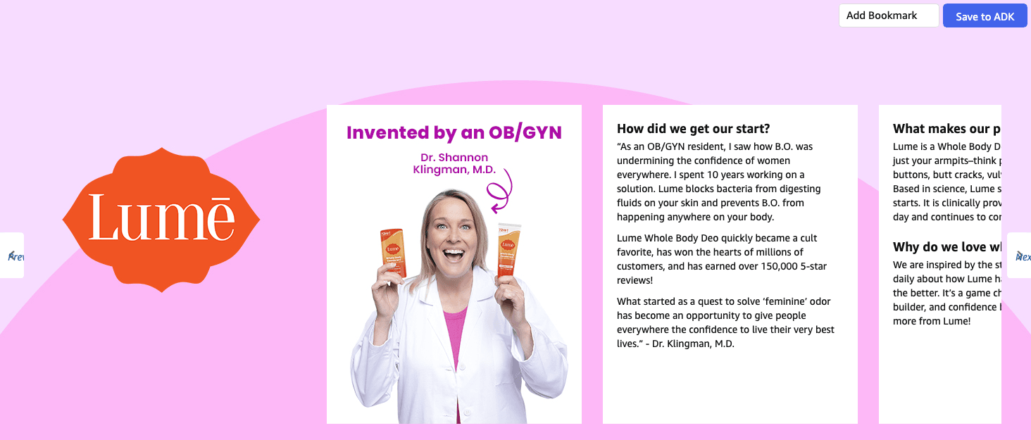 Brand Stories for Amazon.com : Lume Whole Body Deodorant