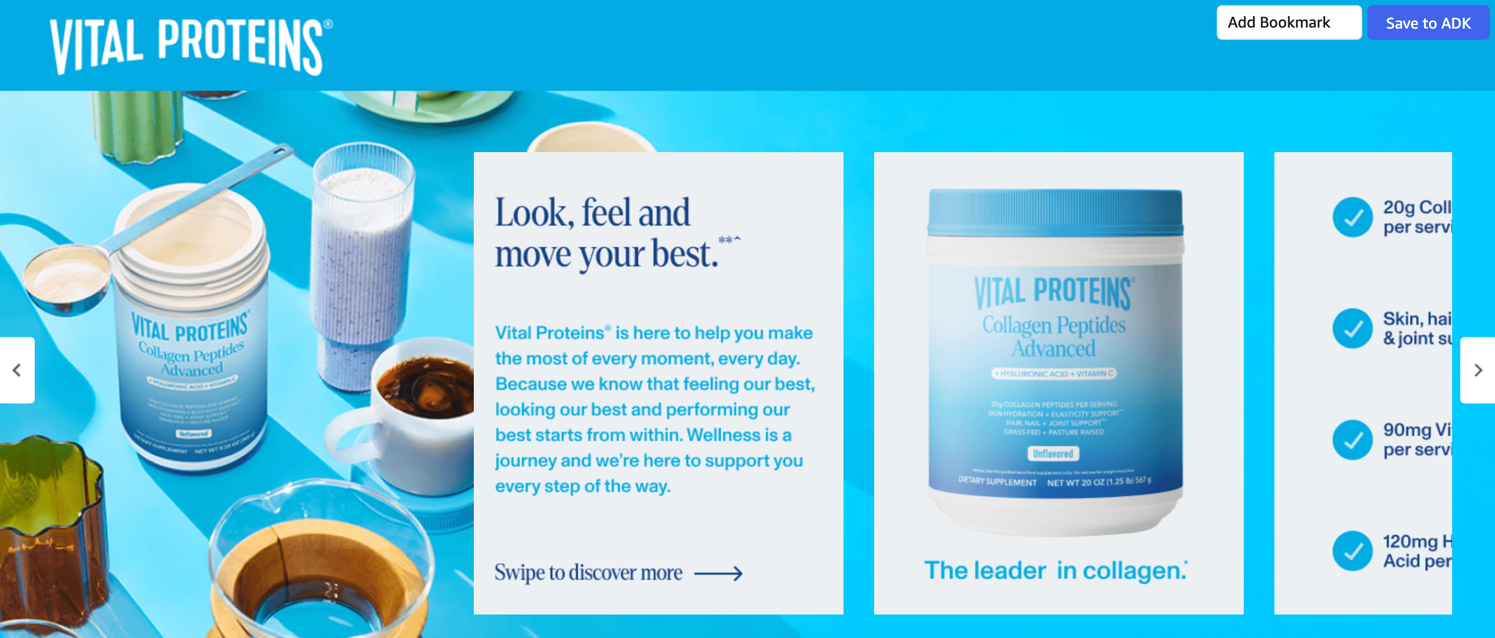 Brand Stories for Amazon.com: Vital Proteins Grass Fed Collagen Peptides Powder