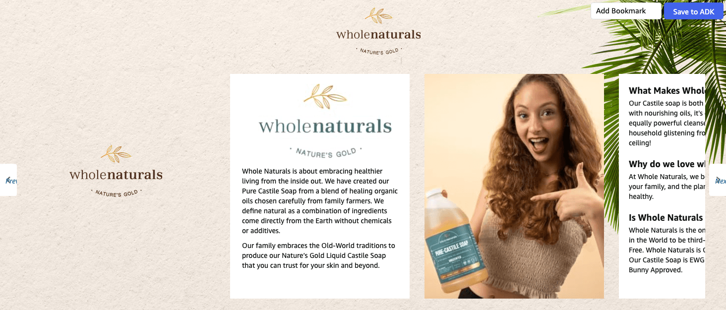 Amazon.com : WHOLENATURALS Pure Castile Soap Liquid: Brand Stories