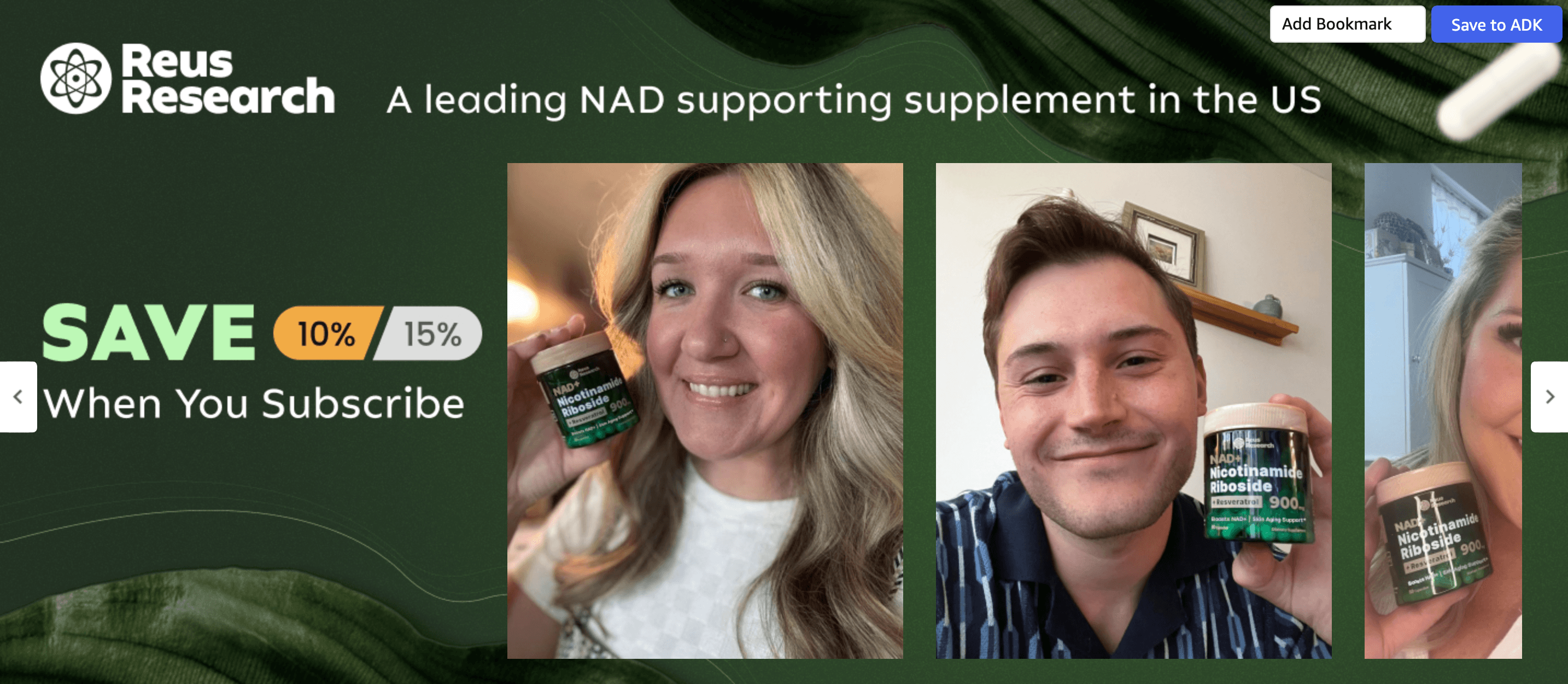 Brand Stories for Amazon.com: PacificCoast NutriLabs Reus Research NMN Supplement Alternative