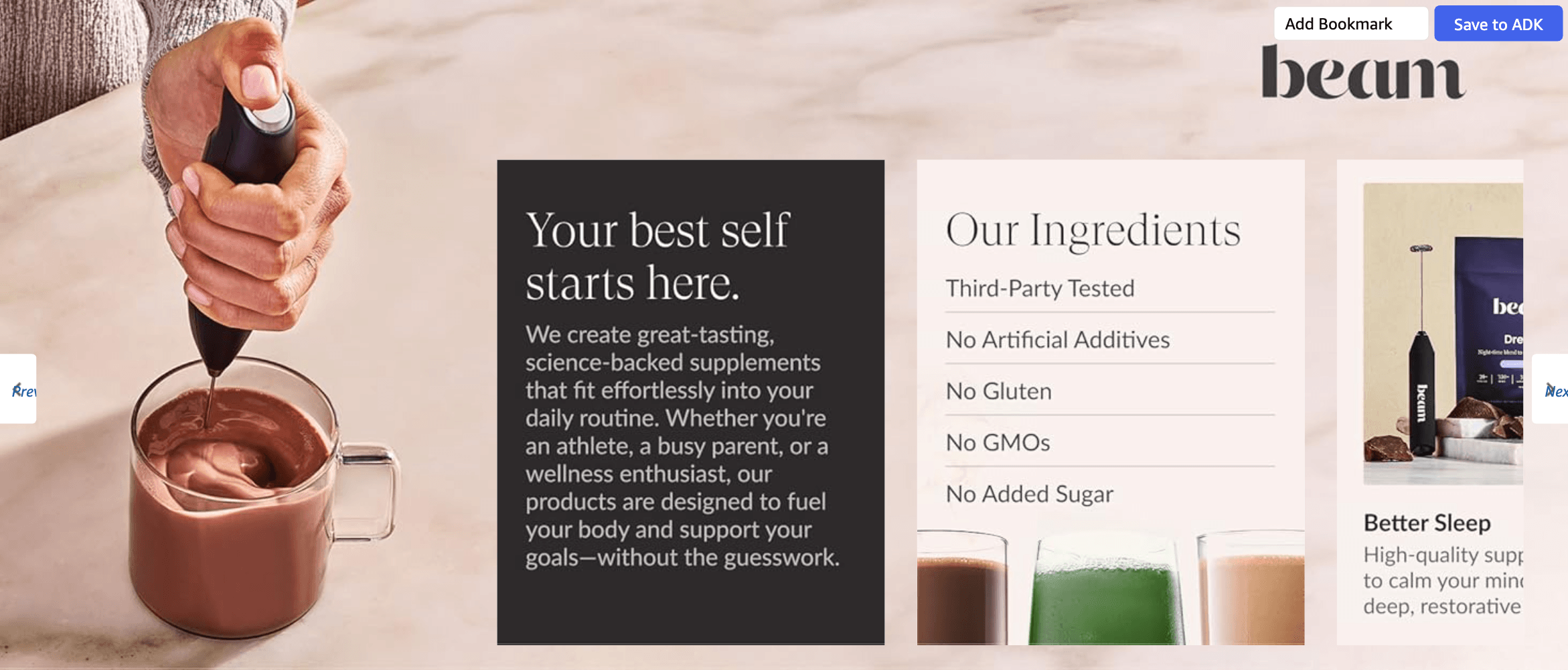 Brand Stories for Amazon.com: Beam Creatine Monohydrate Powder