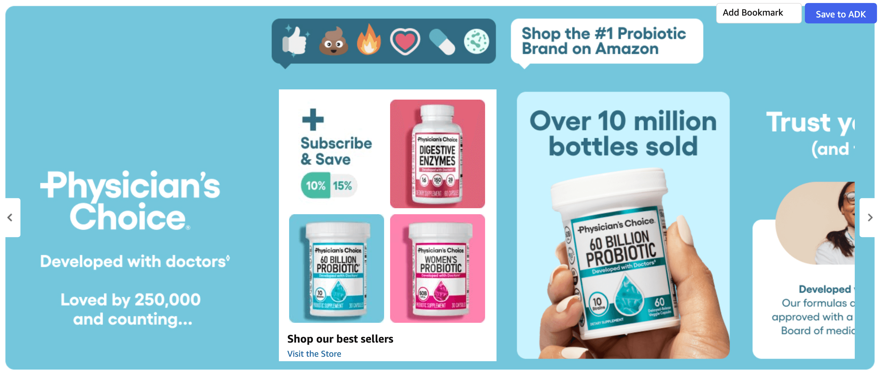 Brand Stories for Amazon.com: Physician's Choice Probiotics 60 Billion CFU