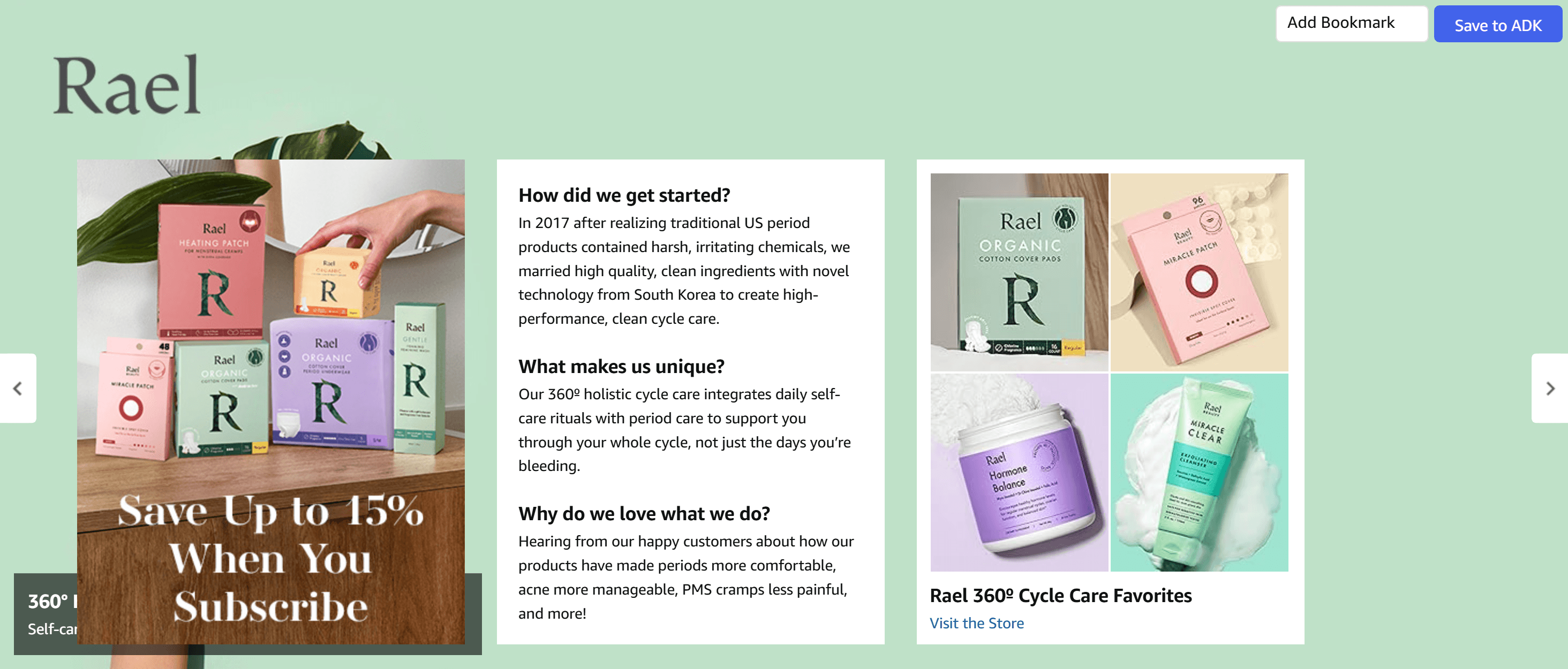 Amazon.com: Rael Incontinence Pads for Women: Brand Stories