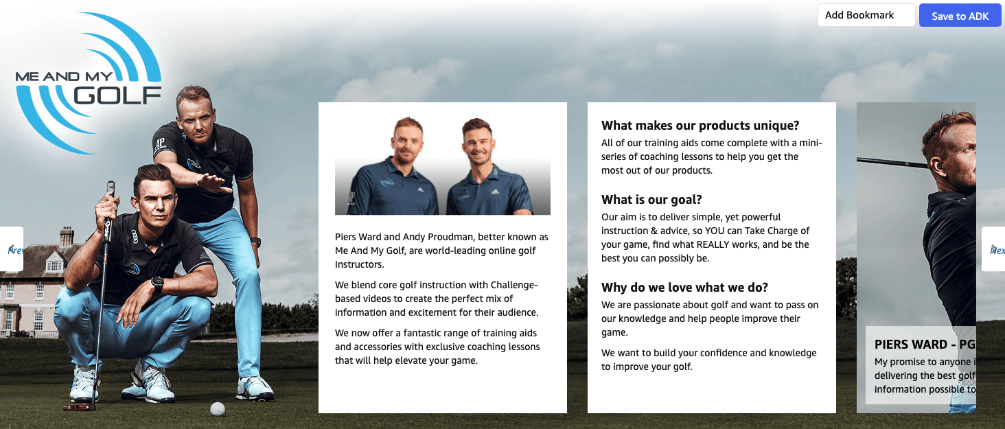 Amazon.com : ME AND MY GOLF Mini-max Mini Max Golf Training Mirrors: Brand Stories