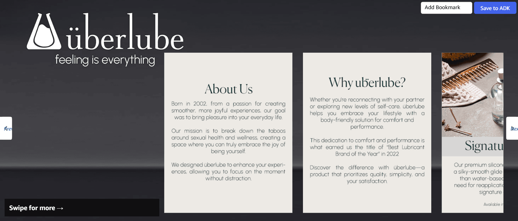 Überlube Luxury Lubricant: Brand Stories