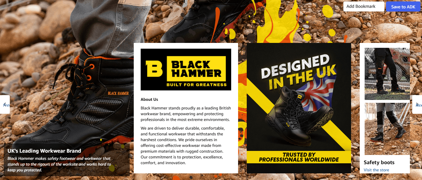 Black Hammer Mens Safety Boots Work Waterproof Shoes Leather Steel Toe Cap Working Ankle…: Brand Stories