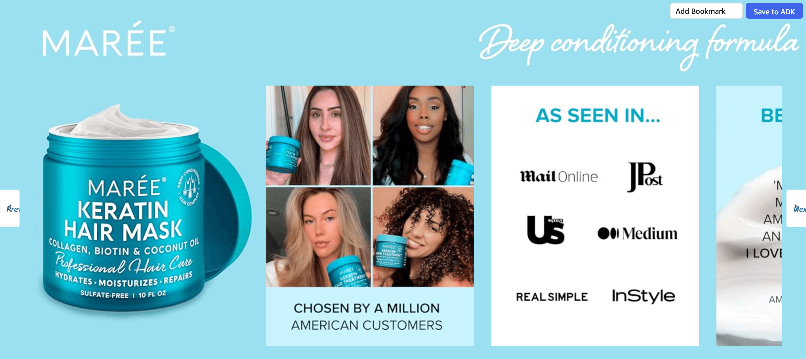 Amazon.com: MAREE Hair Mask for Damaged Hair: Brand Stories