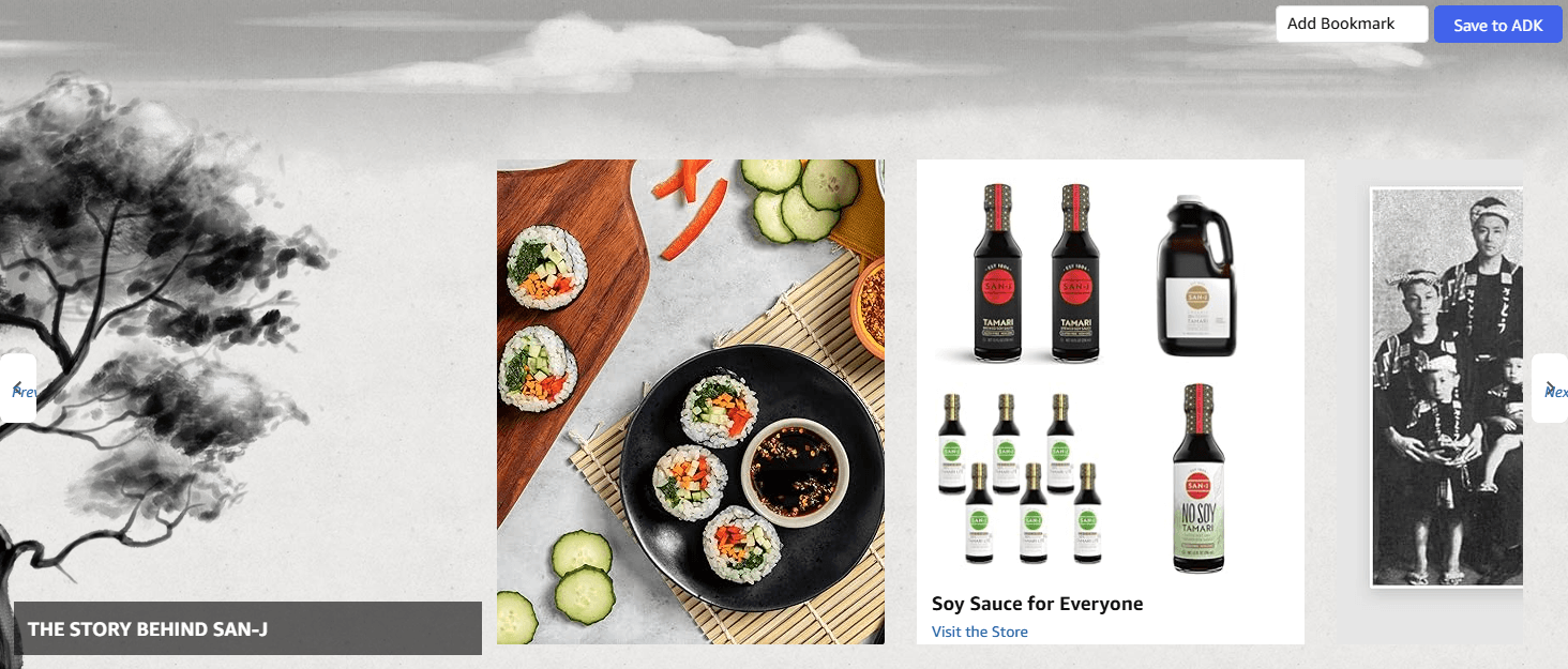 Brand Stories for Amazon.com : San-J