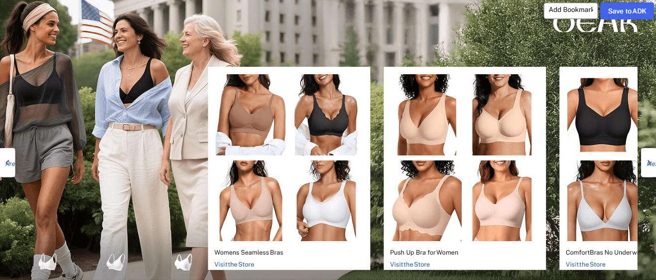 Brand Stories for OEAK Womens Deep V Bras Wireless Comfortable Bra Supportive No Underwire Bras Tshirt…