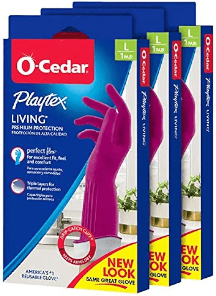Playtex Living Reuseable Rubber Cleaning Gloves: Hero Images