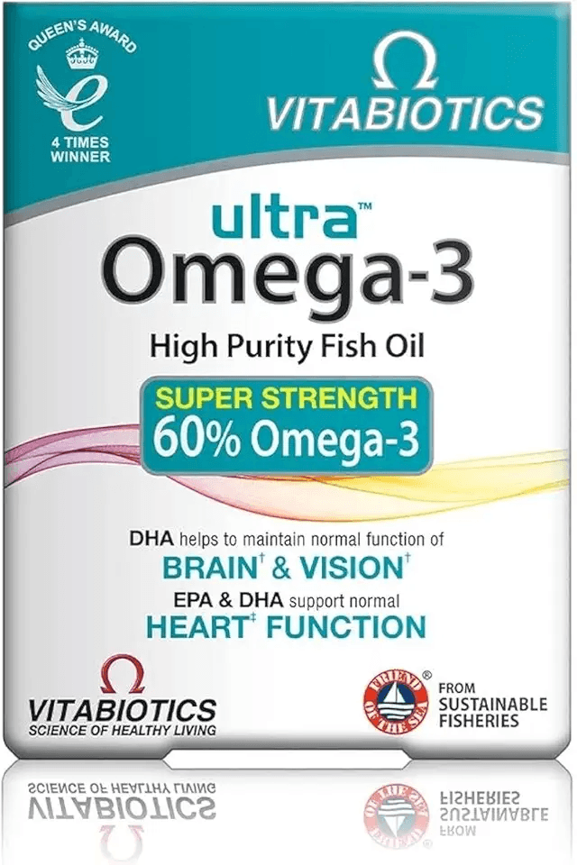 Vitabiotics Ultra Omega-3 Fish Oils Capsules with DHA EPA Nutritional Supplements for…: Hero Images