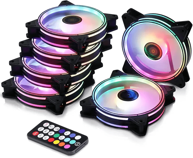 Onewatt DS-G06DS ARGB LED 120MM Case Fans Remote Control for PC Cases: Hero Images