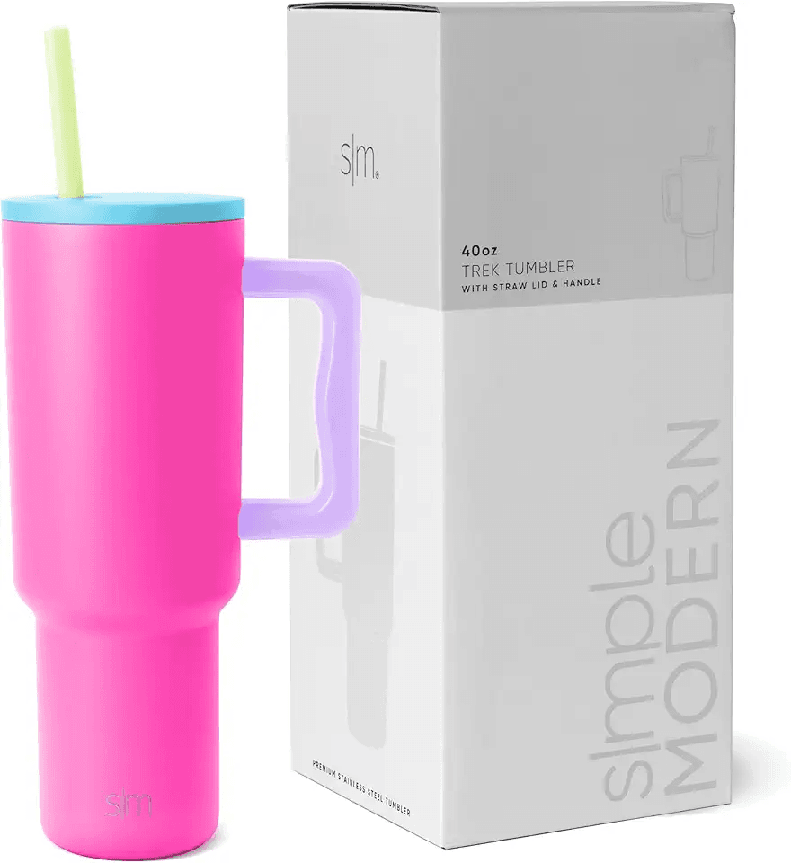Simple Modern Tumbler 40 oz with Handle and Straw: Hero Images
