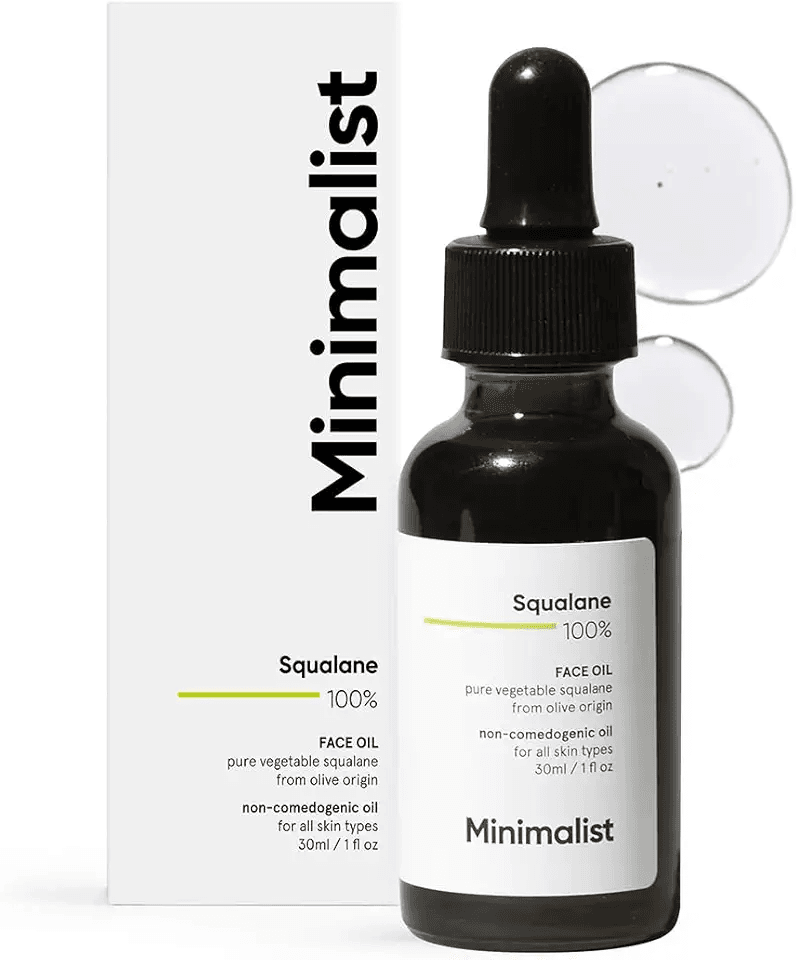 Minimalist Squalane 100% (Plant Derived) SuperLightweight Face Oil: Hero Images