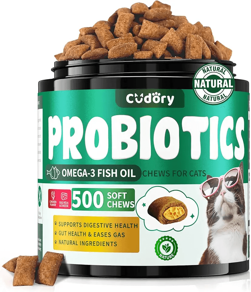 Cat Probiotics Soft Chews for Digestive & Gut Support: Hero Images