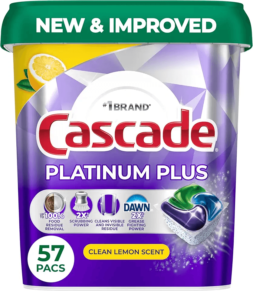 Cascade Platinum Plus Dishwasher Pods: Hero Images