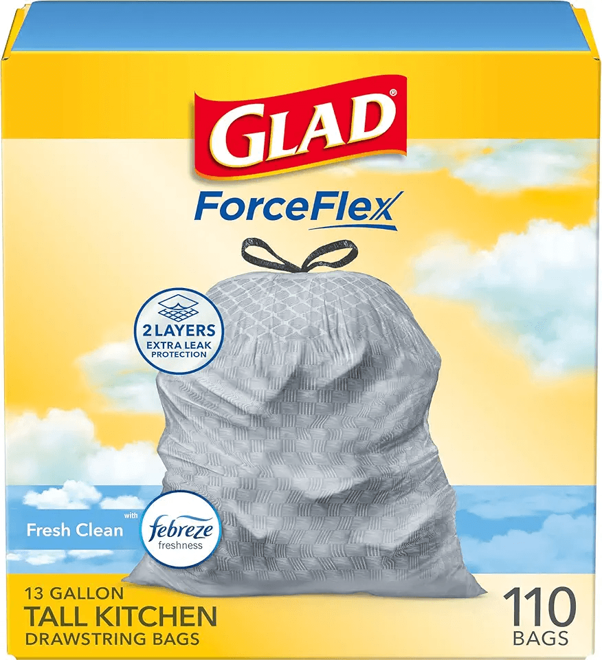 Glad Tall Kitchen Drawstring Trash Bags: Hero Images