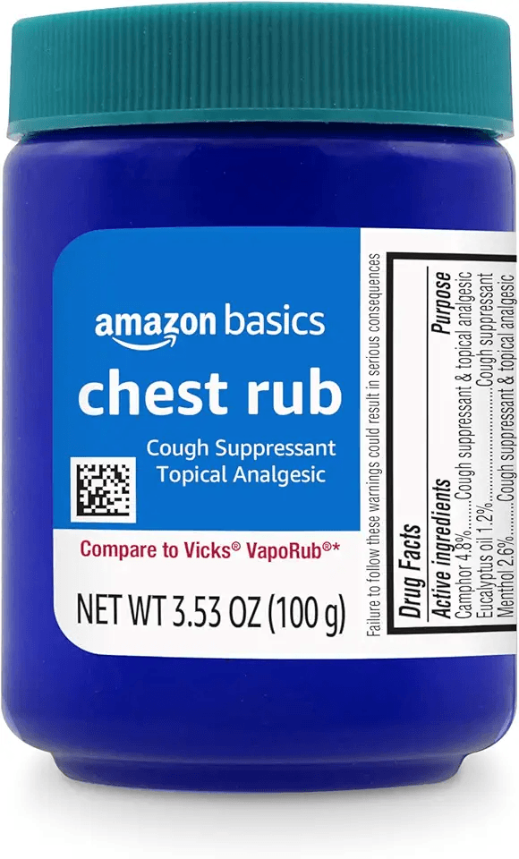 Amazon Basics Chest Rub Cough Suppressant and Topical Analgesic Ointment: Hero Images