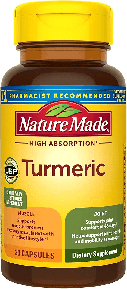 Nature Made High Absorption Turmeric Curcumin Capsules: Hero Images