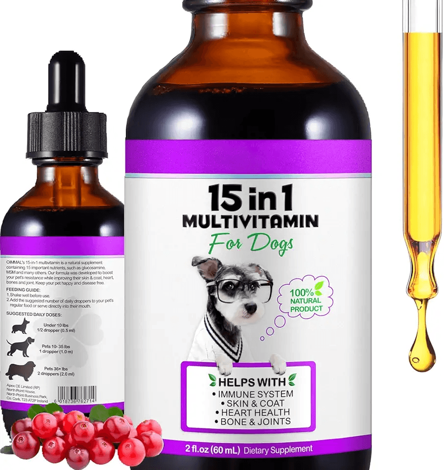 15 in 1 Dog Multivitamin Drops for Dogs: Hero Images