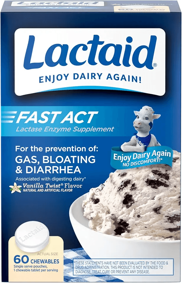 Lactaid Fast Act Lactose Intolerance Relief Chewables with Natural Lactase Enzyme to…: Hero Images