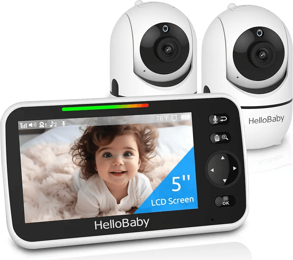 HelloBaby Upgrade 5’’ Baby Monitor with 26-Hour Battery: Hero Images