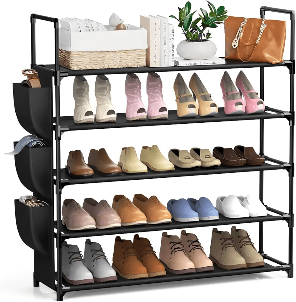esonstyle 5 Tier Shoe Rack Organizer for 20-25 Pairs Space Saving Shoe Storage Shelf for…: Hero Images