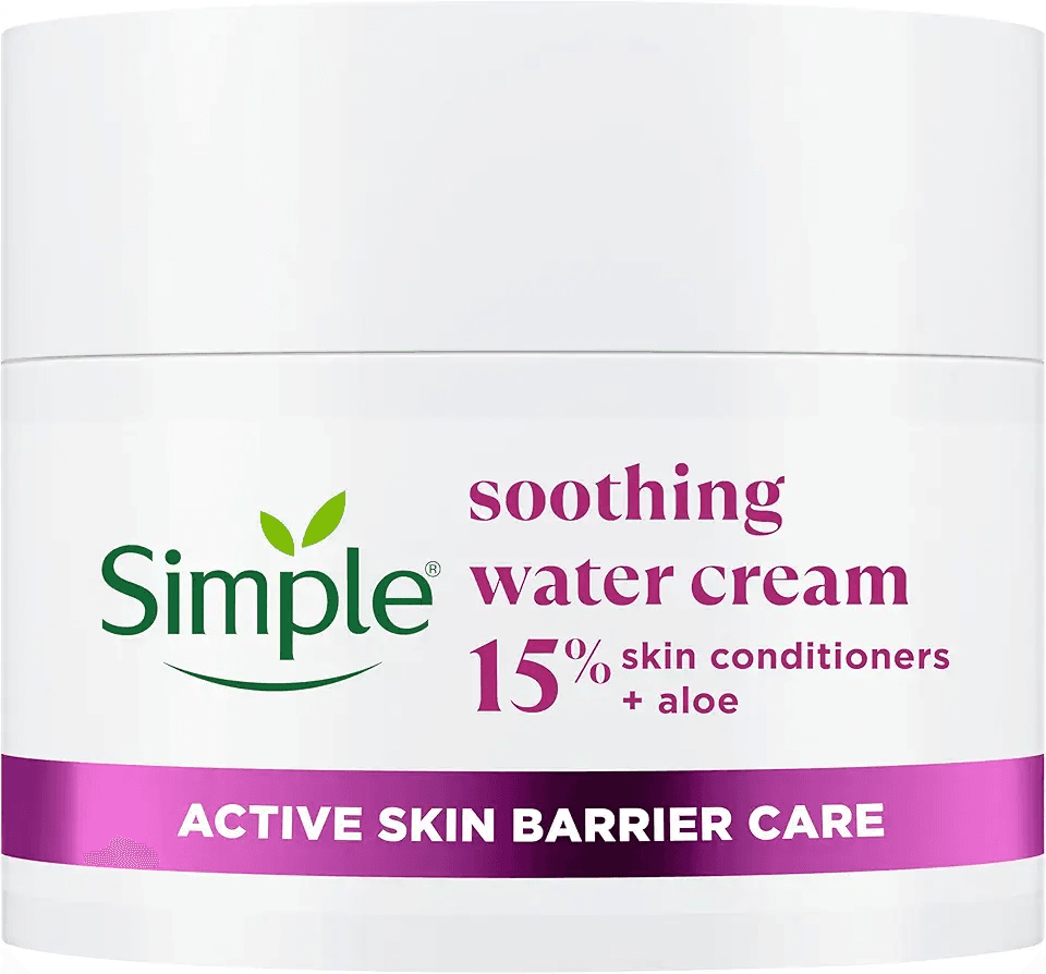 Simple Soothing Water Face Cream facial moisturiser with 15% skin conditioners: Hero Images
